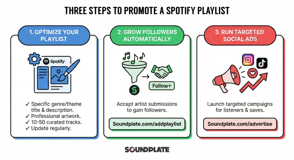 Spotify playlist promotion infographic